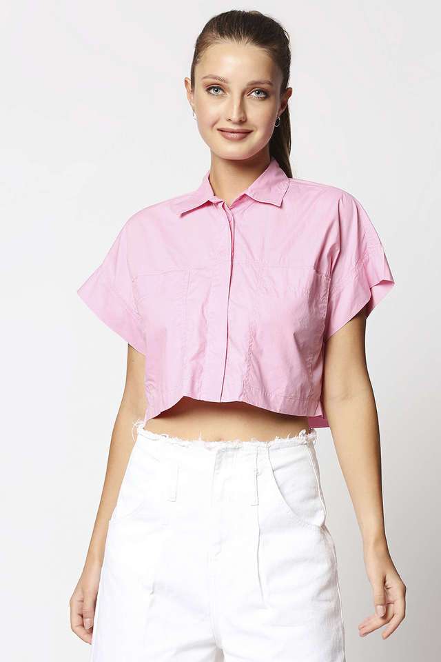 remanika Solid Collared Cotton Women Casual Wear Shirt-picture-33