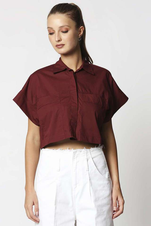 remanika Solid Collared Cotton Women Casual Wear Shirt-picture-22