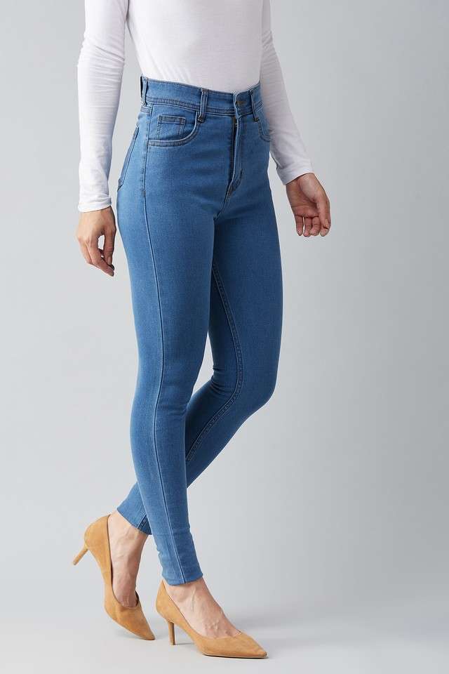 dolce crudo Solid Regular Denim Women's Jeans-picture-37