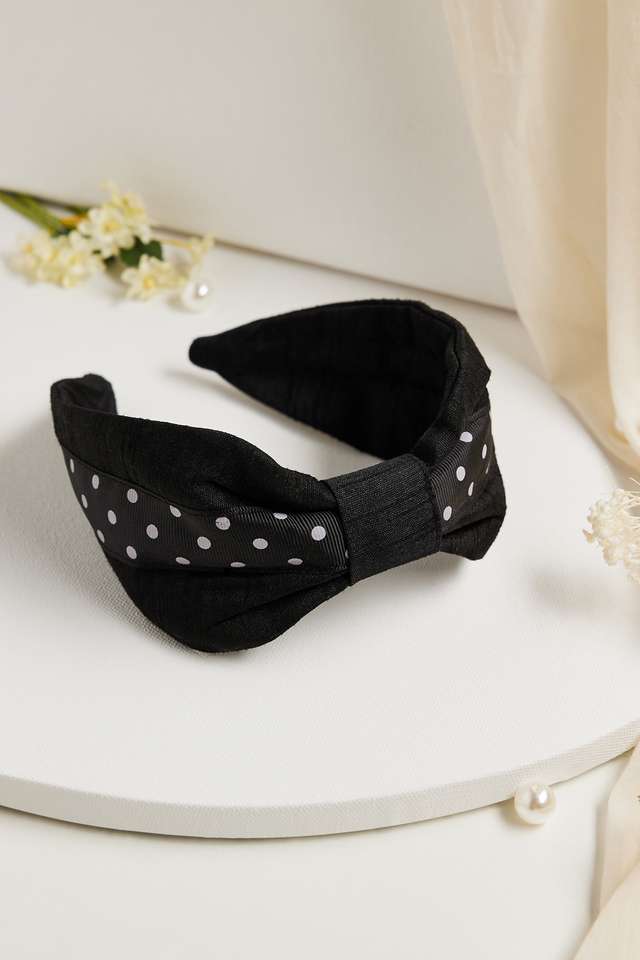 Headband-Polka-Dots---Black-&-White