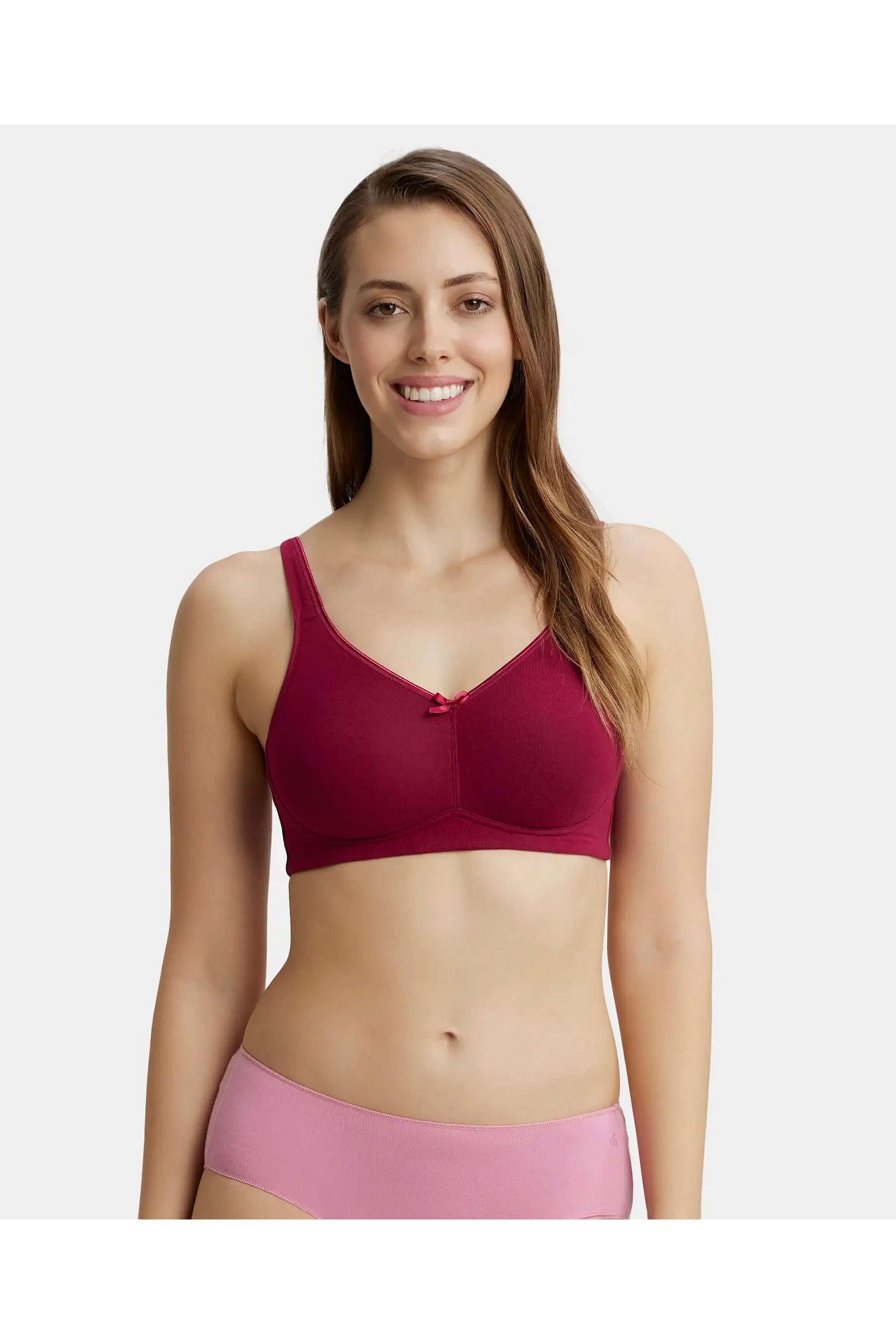 Women-s-Solid-Pattern-Full-Coverage-Everyday-Bra-with-Concealed-Shaper-Panel