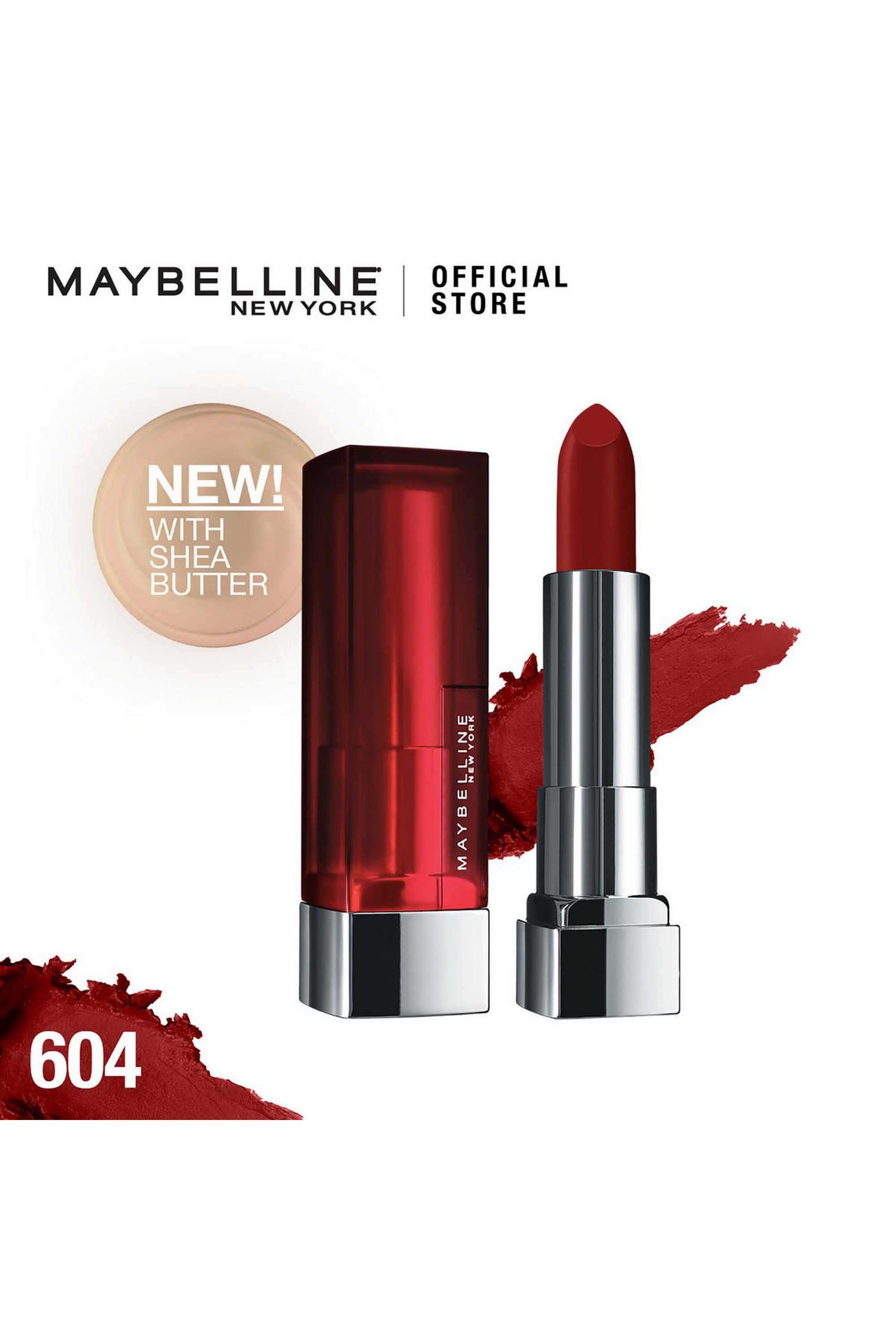 Color-Sensational-Creamy-Matte-Lipstick---604-Moody-Crimson -3.9-gm
