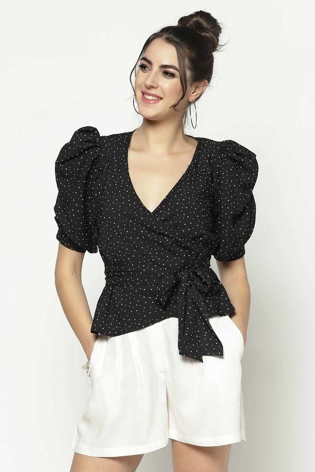 sera Solid Polyester V-Neck Women Top-picture-20