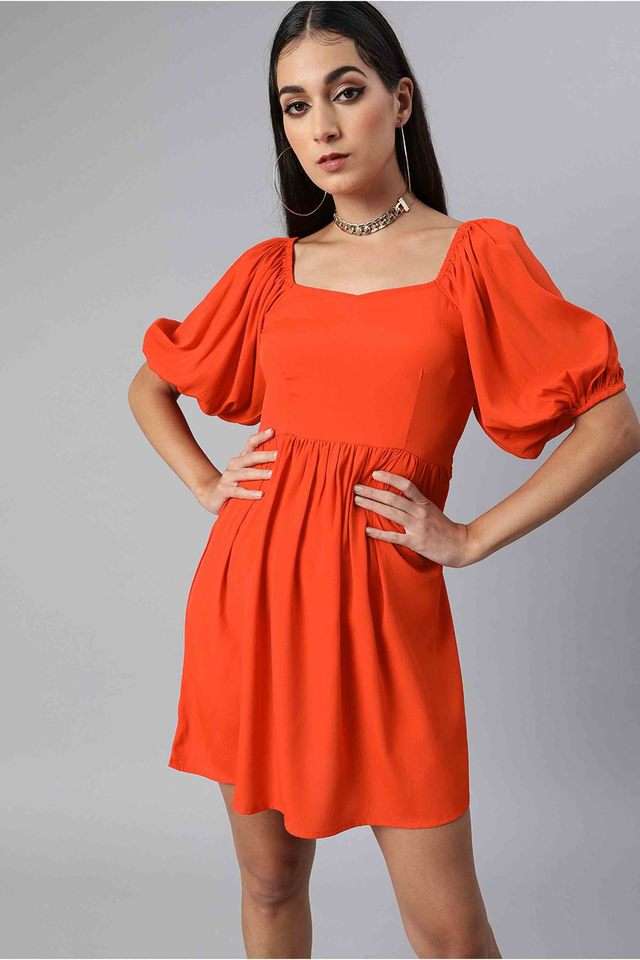 sera Solid Sweetheart Neck Polyester Women Dress-picture-39