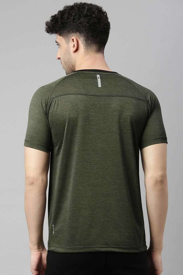 Solid-Polyester-Round-Neck-Men-s-T-Shirt