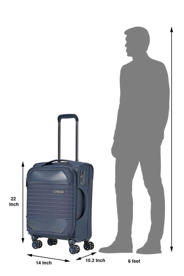 Buy American Tourister blue Polyester Fornax TSA Mens Soft Trolley