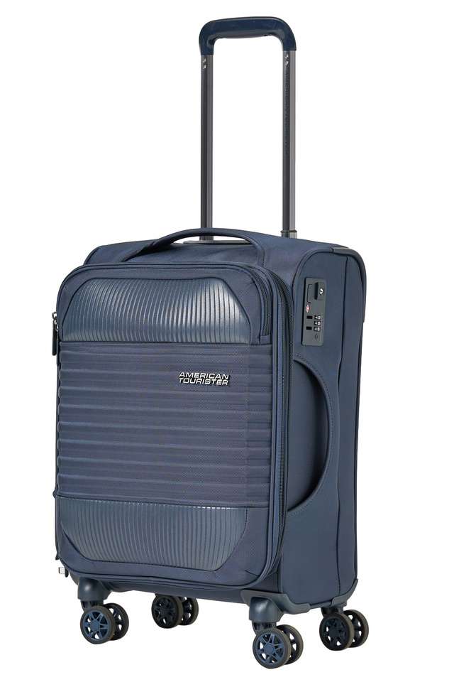 Buy American Tourister blue Polyester Fornax TSA Mens Soft Trolley