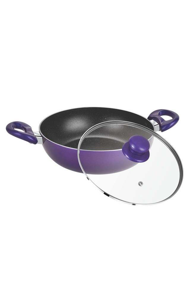 Albarino-Non-Stick-Cookware-Set-4Pc-(Kadhai-with-Glass-Lid-2.6-Liter-Dosa-Tawa-28cm-Frypan-24cm-1.8-Liter)
