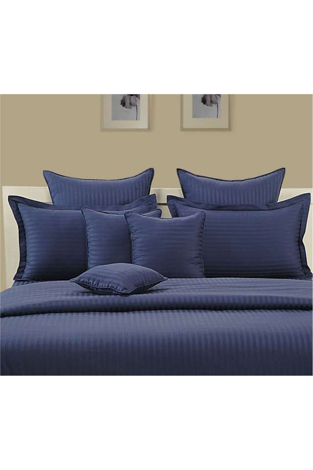 Solid-Dobby-300-TC-Cotton-Fitted-Double-Bed-Sheet-with-2-Pillow-Covers