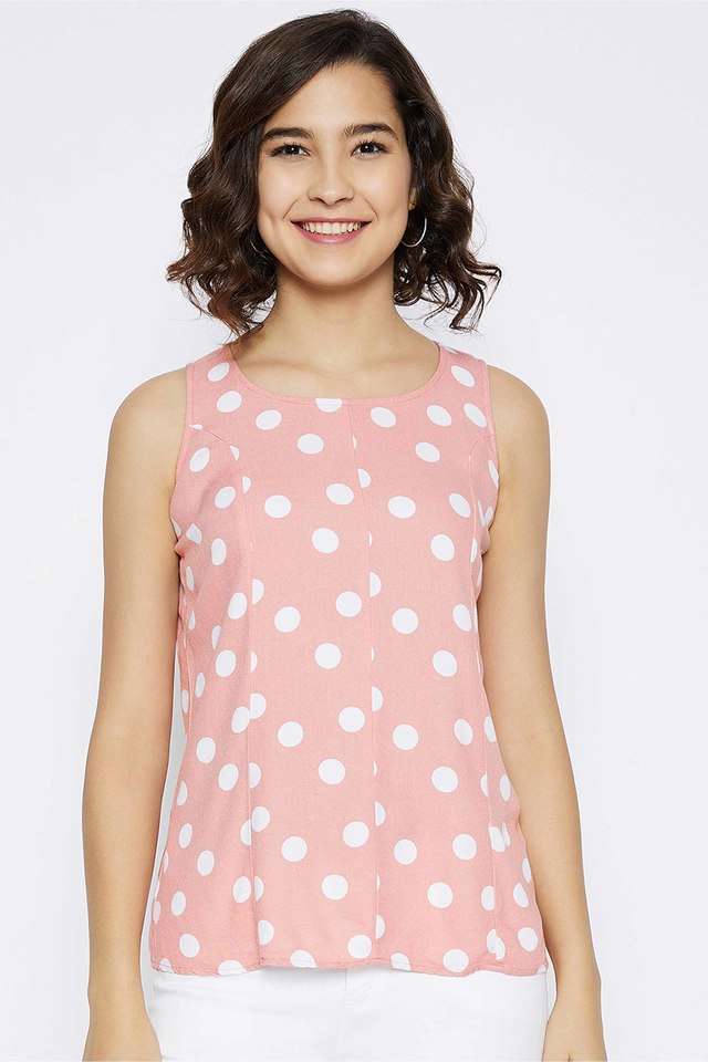 crimsoune club Printed Lyocell Scoop Neck Women Top-picture-41