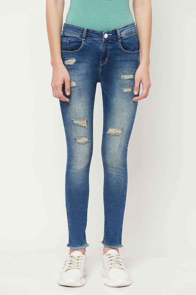 crimsoune club Light Wash Cotton Blend Skinny Fit Women's Jeans-picture-23