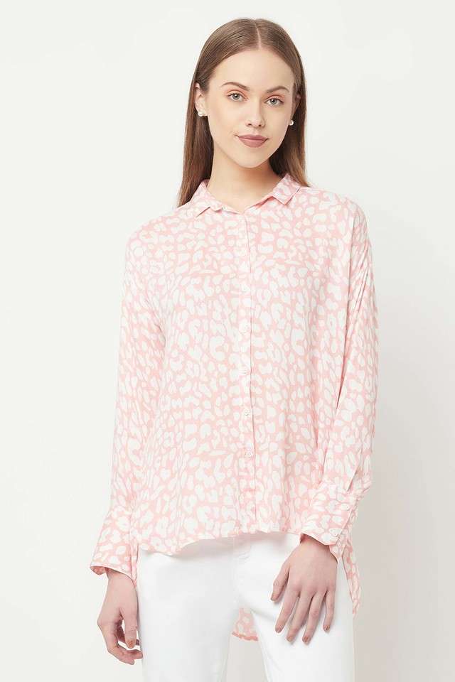 crimsoune club Abstract Collared Lyocell Women Casual Wear Shirt-picture-31