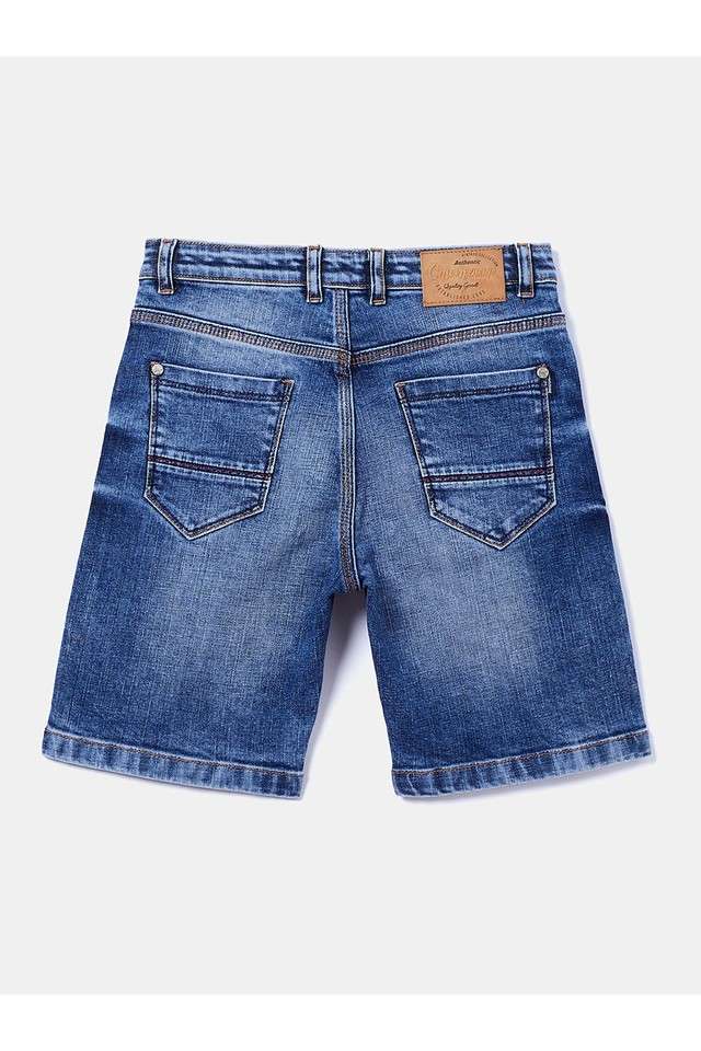Buy Crimsoune Club blue Solid Cotton Blend Slim Fit Boys Shorts