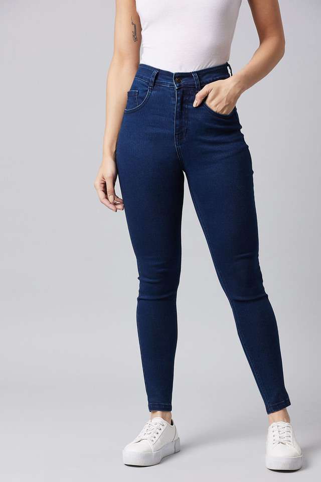 High Rise Denim Skinny Fit Womens Jeans-image-24