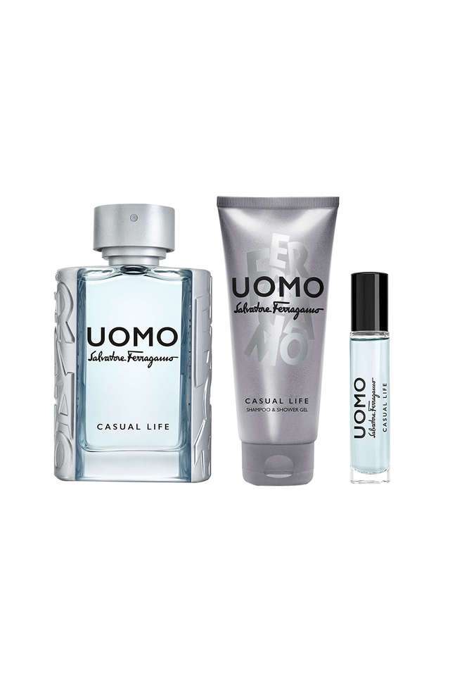Ferragamo-Uomo-Casual-Life-Set-(Eau-De-Toilette-100-ml -10-ml -Shampoo-and-Shower-Gel-100-ml)