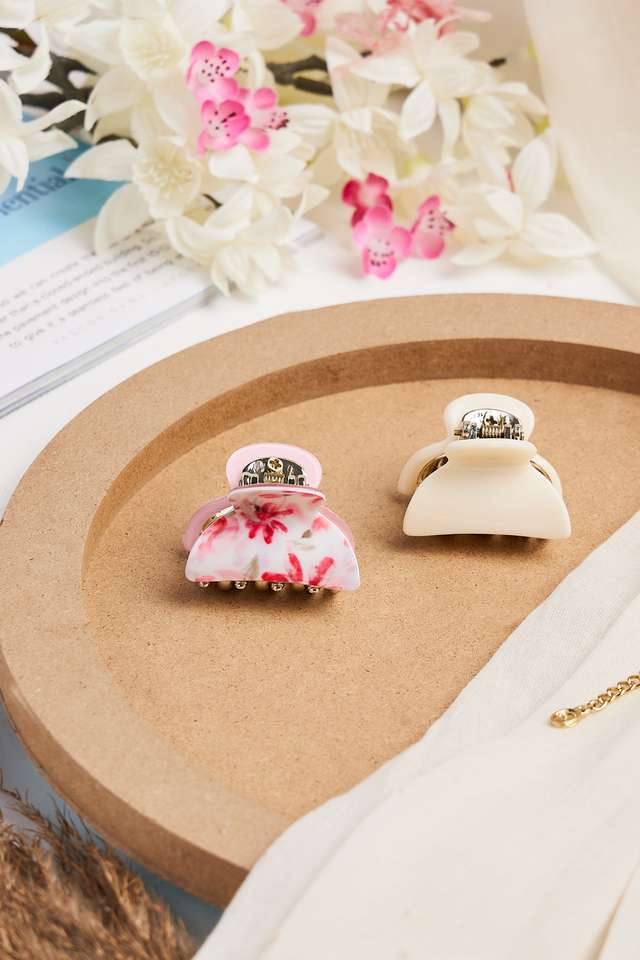 Printed-Hair-Clips---Floral-(Pack-of-2)