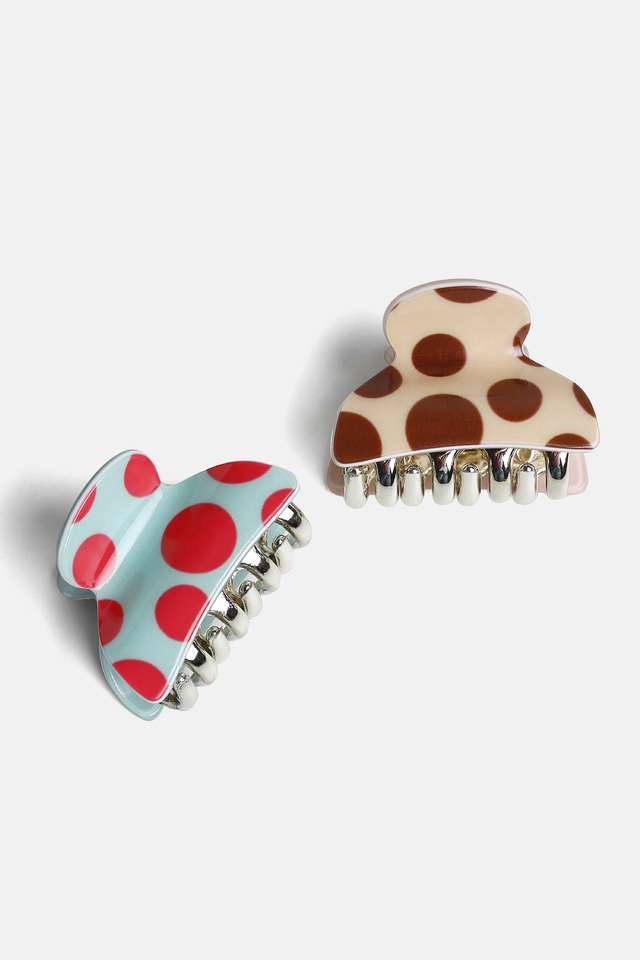 Printed-Hair-Clips---Polka-Dots-(Pack-of-2)