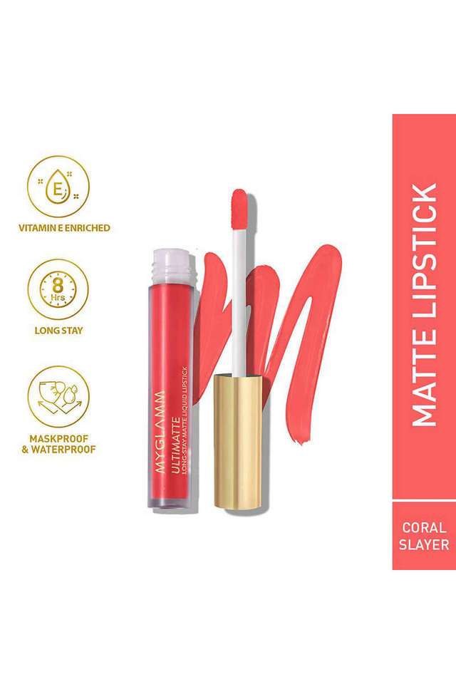 MyGlamm-Ultimate-Long-Stay-Matte-Liquid-Lipstick---Coral-Slayer -2.5-ml