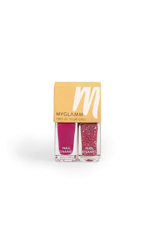 MyGlamm-Two-Of-Your-Kind-Nail-Enamel-Duo-Glitter-Collection---Pack-of-2---Bring-The-Bling -5-ml