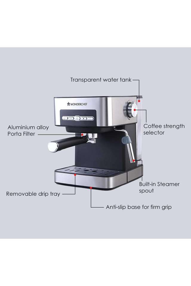 Buy Wonderchef Black Regalia Espresso Coffee Maker 15 Bar