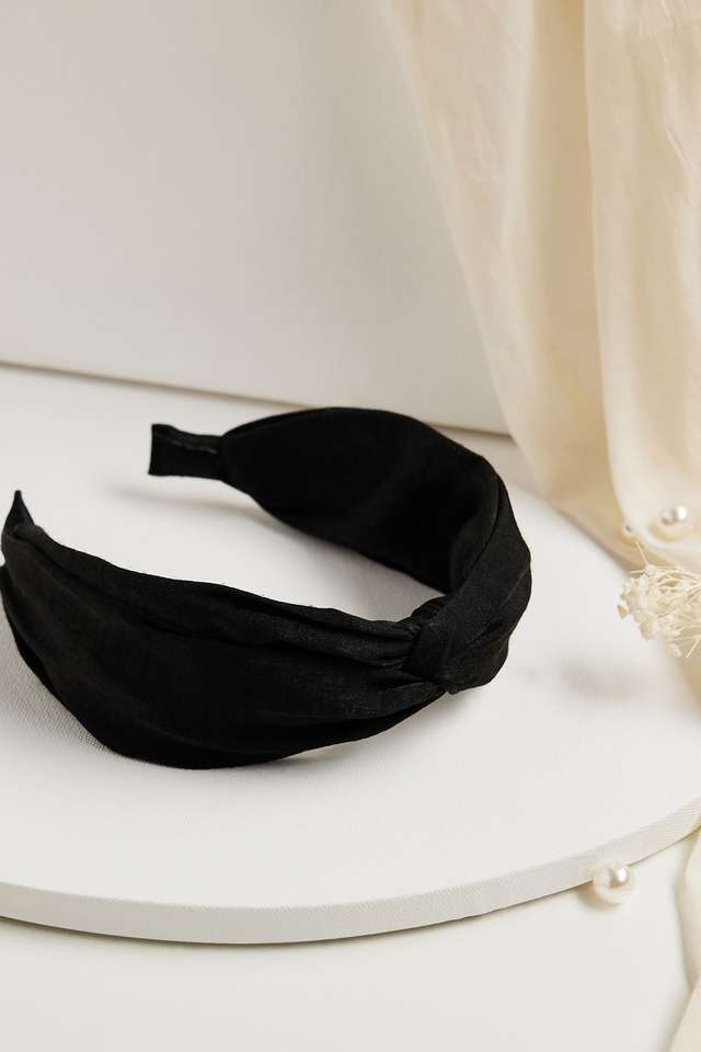 Plain-Knotted-Headband---Black