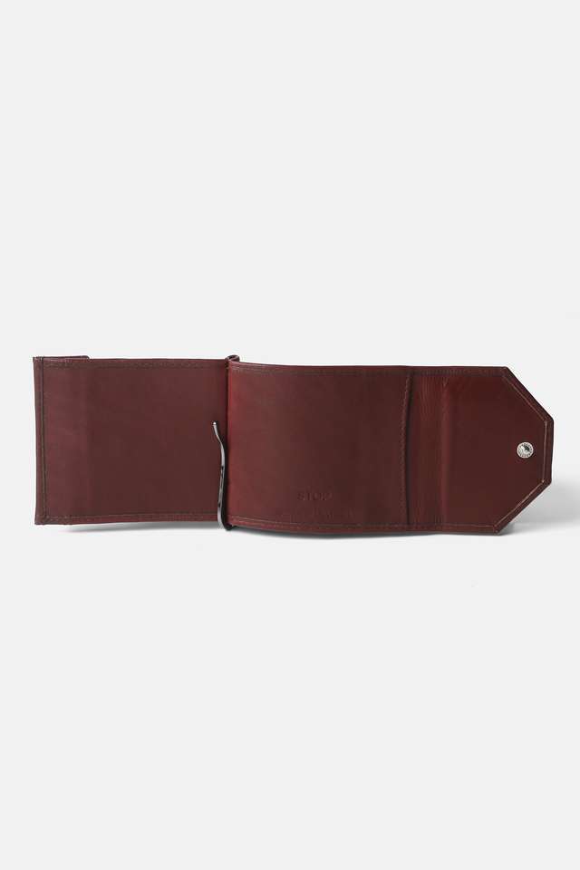 Leather-Mens-Casual-Bi-Fold-Money-Clip