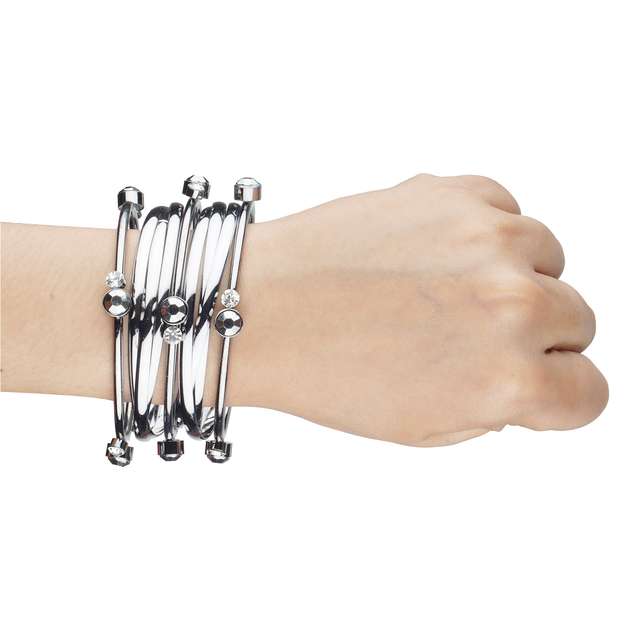 Set-Of-Oxidised-Silver-Bangles-With-Studded-Stones