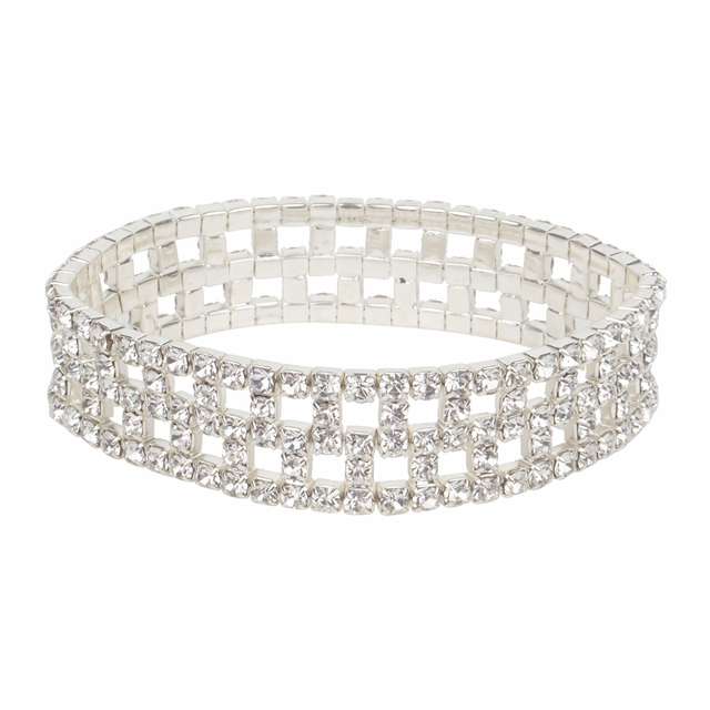 Silver-Stretchable-Bracelet-With-Cz-Stone