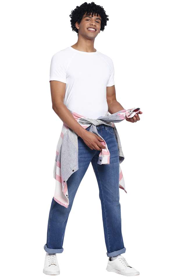 Mid-Tone-Wash-Cotton-Blend-Regular-Fit-Men-s-Jeans