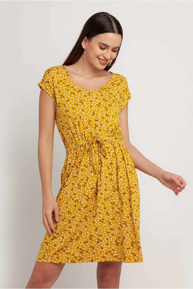 zink london Solid Round Neck Blended Fabric Women Dress-picture-14