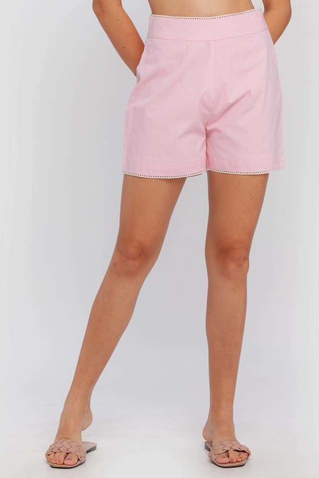 zink london Solid Cotton Regular Fit Women's Shorts-picture-25