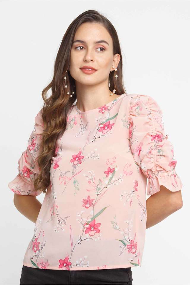 zink london Floral Polyester Round Neck Women Top-picture-7