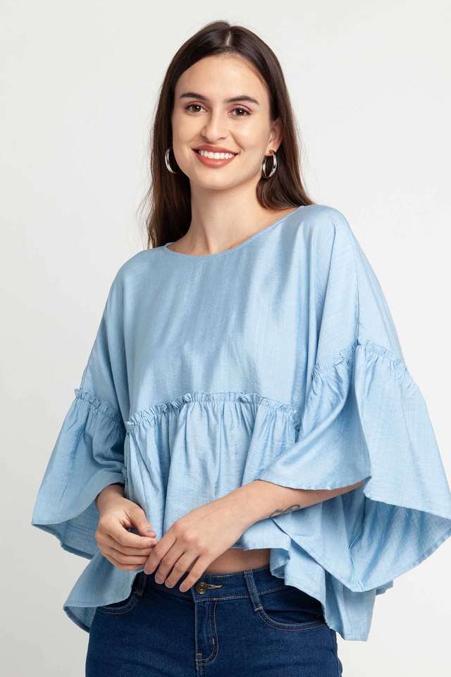zink london Solid Polyester Round Neck Women Top-picture-10