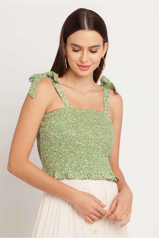 zink london Printed Rayon U-Neck Women Top-picture-13