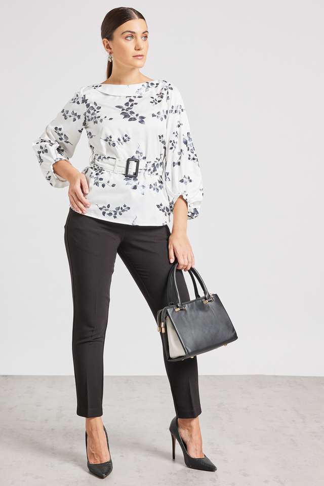 Printed-Polyester-Formal-Wear-Women-s-Top