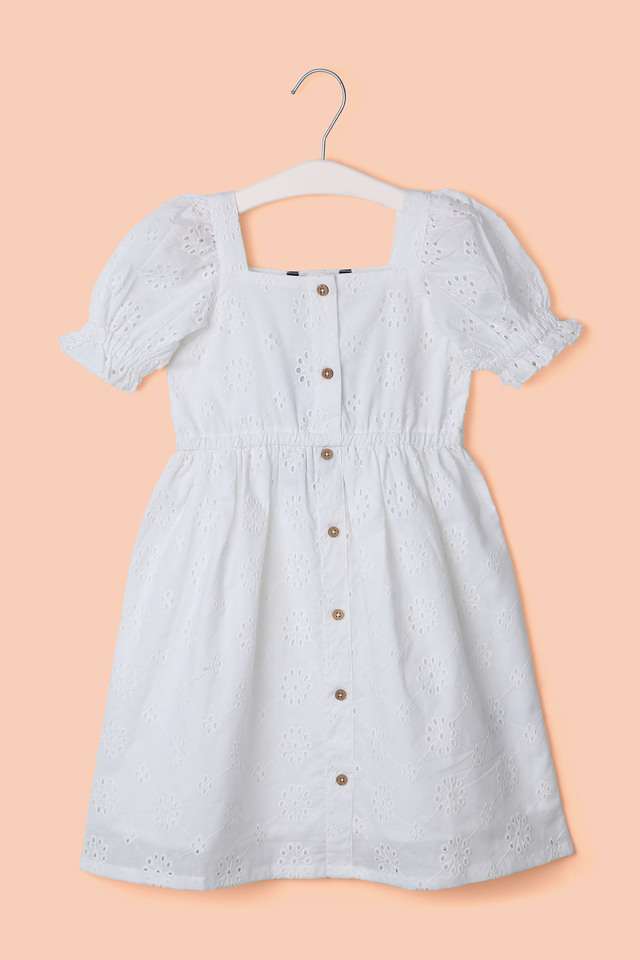 Schiffli-Cotton-Square-Neck-Girl-s-Casual-Wear-Dress