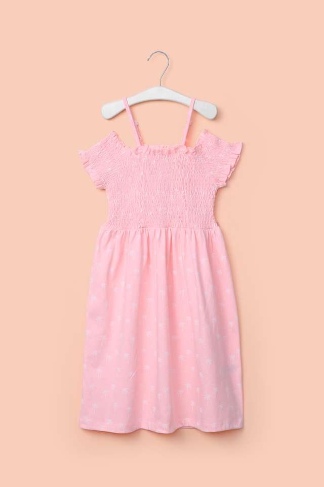 Printed-Cotton-Off-Shoulder-Girl-s-Casual-Wear-Dress