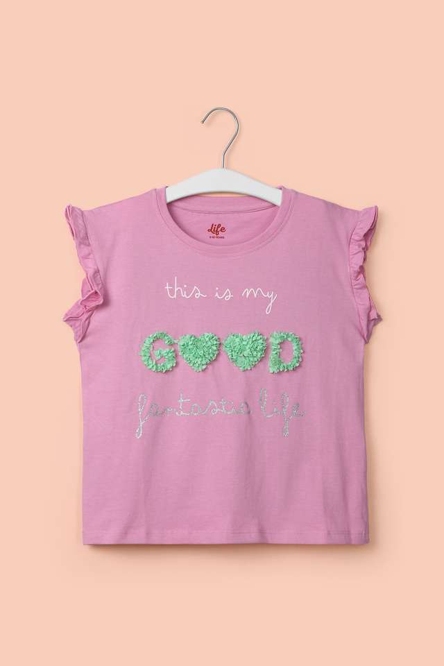 Solid-Cotton-Round-Neck-Girl-s-Top