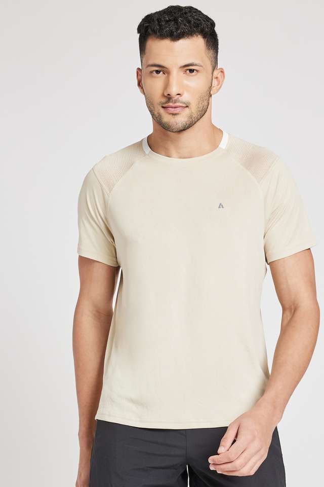 Solid-Polyester-Regular-Fit-Men-s-T-Shirt