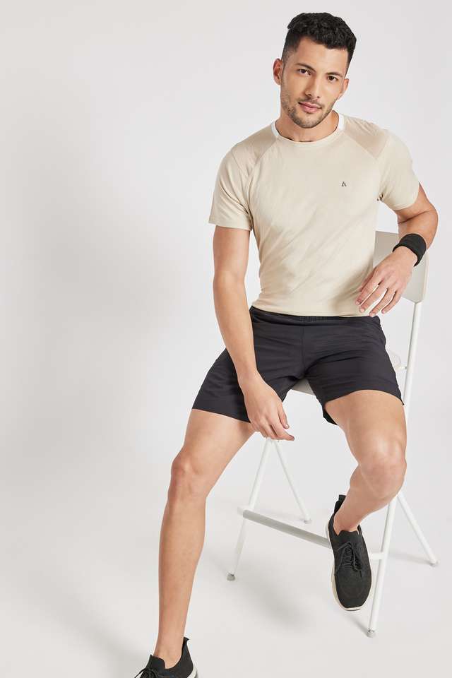 Solid-Polyester-Regular-Fit-Men-s-T-Shirt