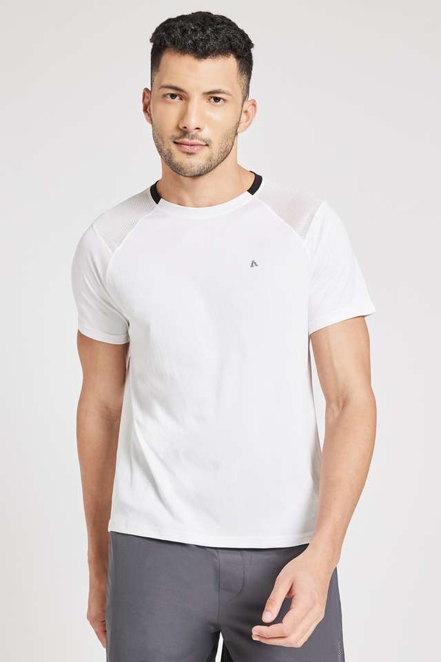 Solid-Polyester-Regular-Fit-Men-s-T-Shirt