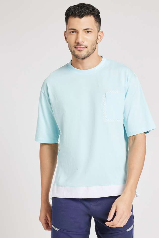 Solid-Cotton-Blend-Regular-Fit-Men-s-T-Shirt
