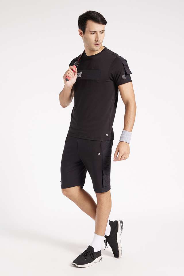 Solid-Cotton-Blend-Regular-Fit-Men-s-T-Shirt