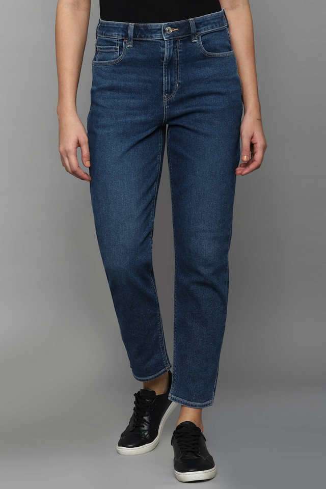 Dyed-Cotton-Blend-Regular-Fit-Women-s-Jeans