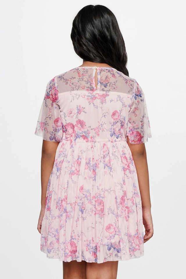 Floral-Polyester-Sweetheart-Neck-Casual-Wear-Girls-Dress