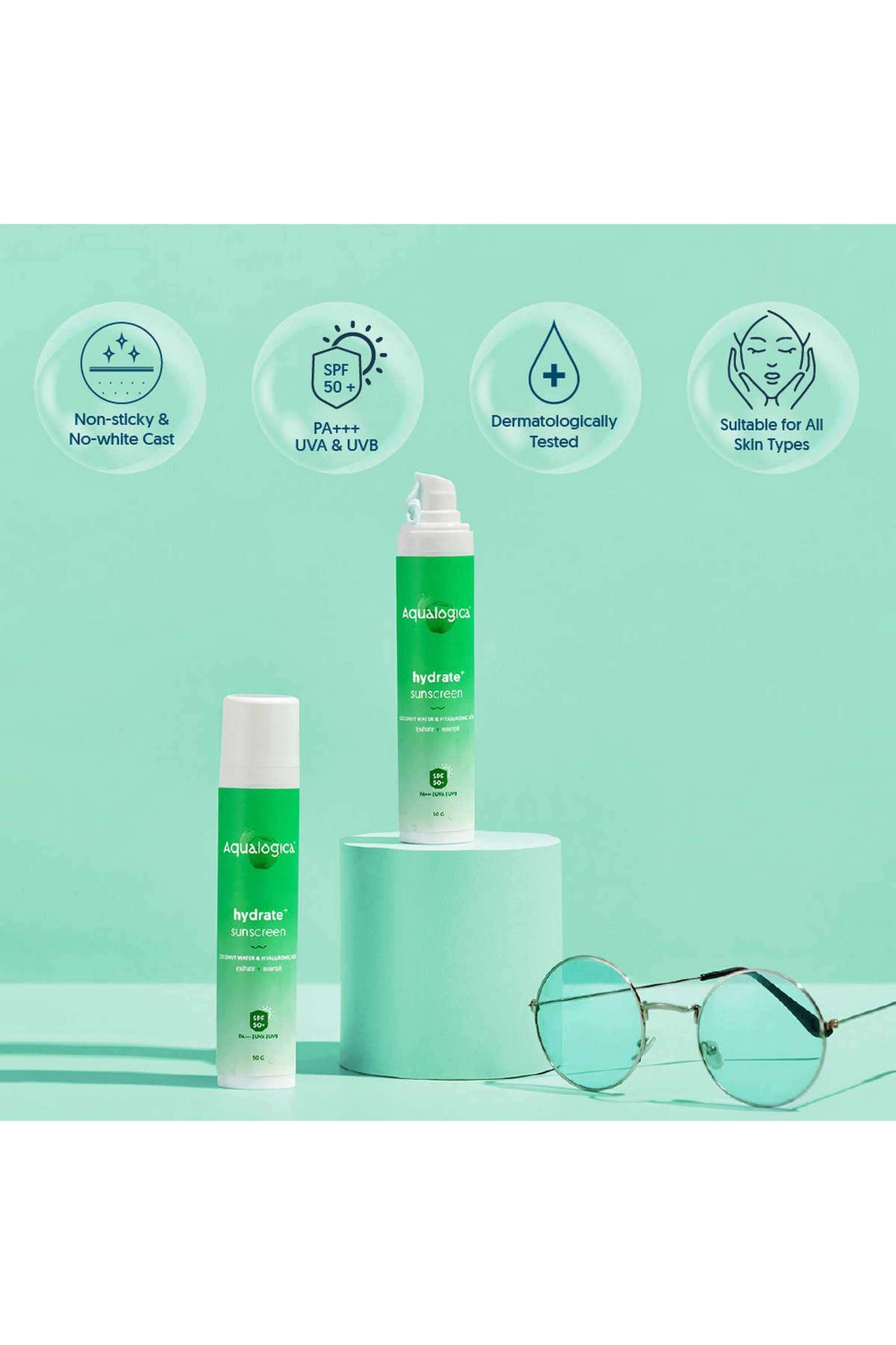 Hydrate+-Dewy-Sunscreen-SPF-50-PA++++-with-Coconut-Water-&-Hyaluronic-Acid---50-gm