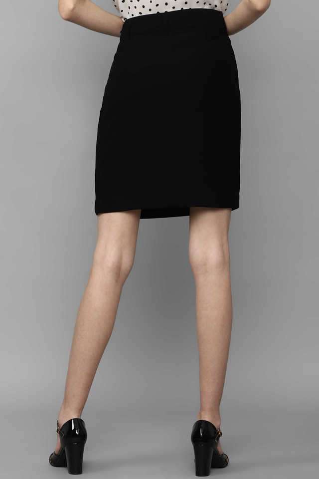 Solid-Polyester-Regular-Fit-Women-s-Skirt
