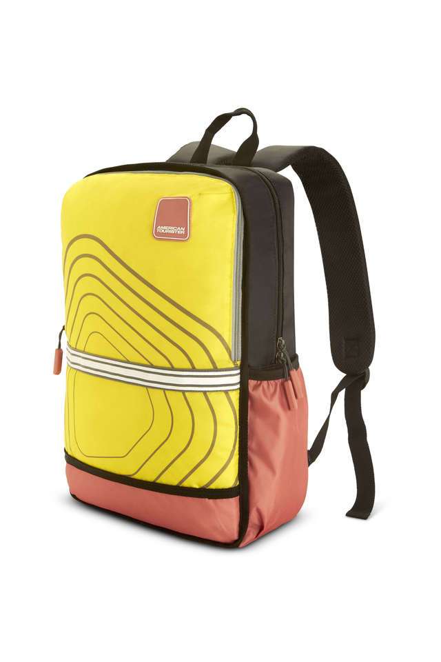Polyester-Zip-Closure-Unisex-Backpack---Aleo-2.0---Yellow