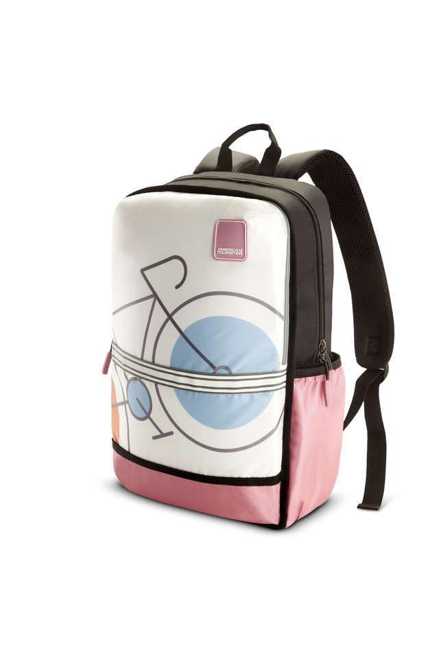 Polyester-Zip-Closure-Unisex-Backpack---Aleo-2.0---White