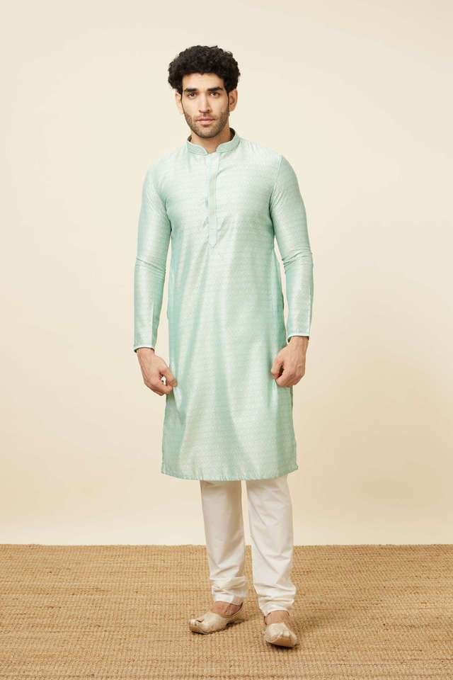 Jacquard-Art-Silk-Regular-Fit-Men-s-Kurta